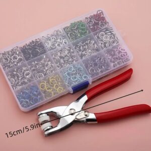 Conjunto de botões de pressão e Alicate