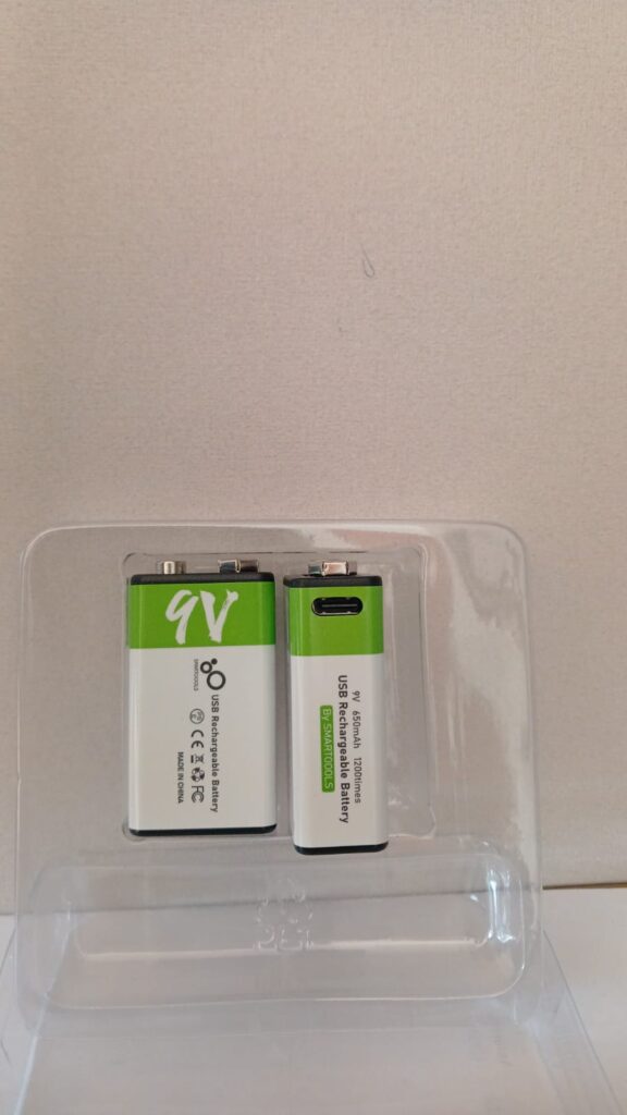 Bateria Recarregável de 9V, com constante tensão, 650mAh