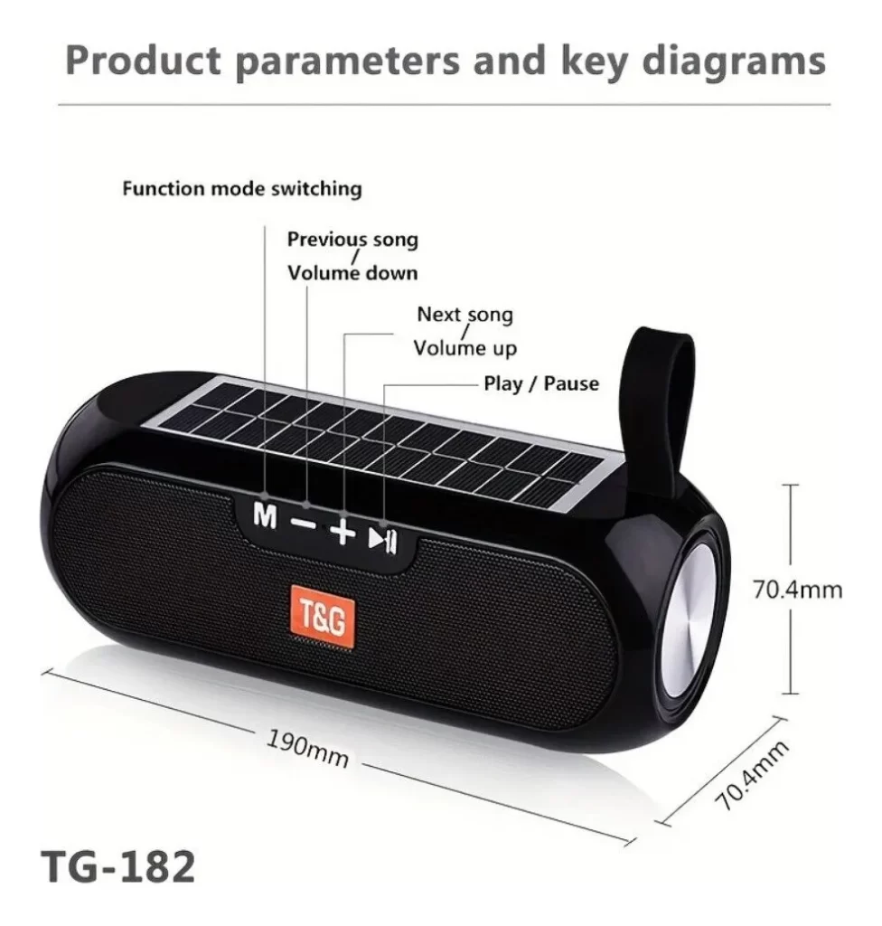 Caixa de Som - Portable Wireless Speaker