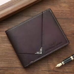 Carteira masculina - carteira ultrafina - Marrom escuro