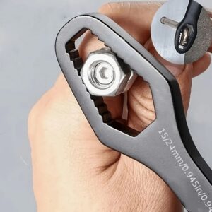 Chave Multifuncional Tox Preta, Espessura de 5mm, Autoapertação Ajustável, Abertura de Dupla Cabeça de 3-17mm