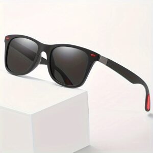 Óculos de moda quadrados Design vintage com detalhes vermelhos