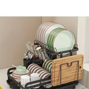 Rack de Secagem de Pratos com Drenagem, Grande com 2 Andares