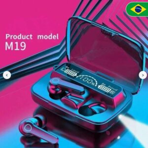 Headset - Fones De Ouvido Bluetooth Sem Fio HD Sound 2000mAh Com LED Digital M19 TWS