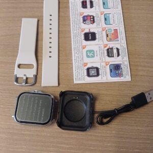 Relógio Inteligente de alta definição com tela Tátil - Unisex - suporta chip - Caixa Prateada